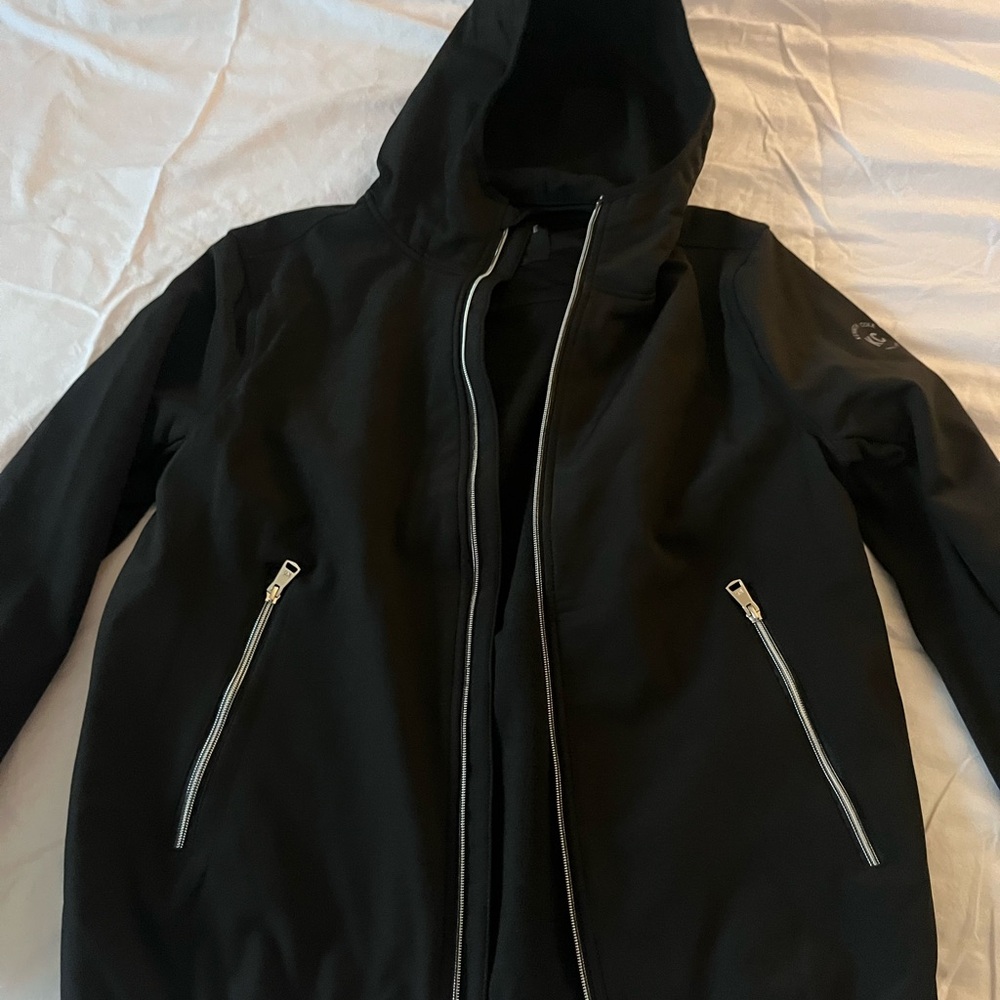 Kenneth Cole Black Zip-Up Windbreaker